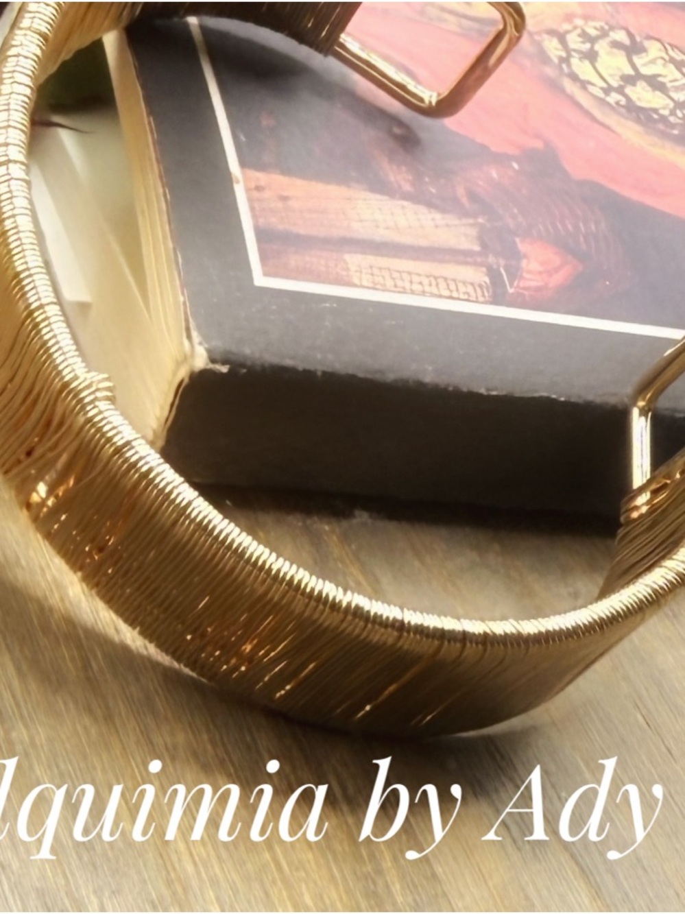 MONUMENTAL Gold Wrapped Wire Cuff Bracelet